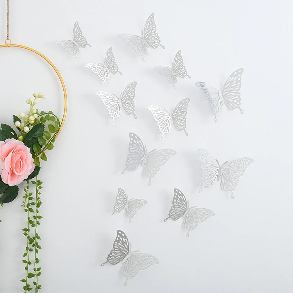 Sticker Papillon Déco 3D - Lot 12 pièces