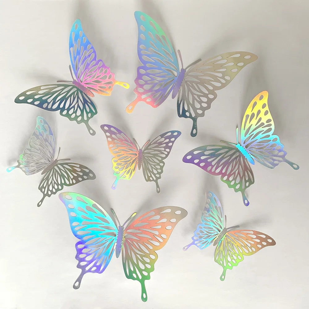 Sticker Papillon Déco 3D - Lot 12 pièces
