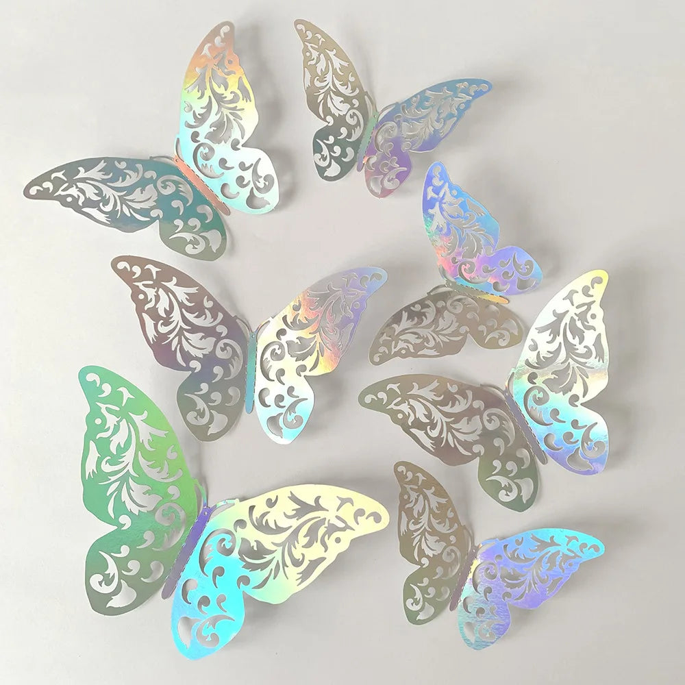 Sticker Papillon Déco 3D - Lot 12 pièces