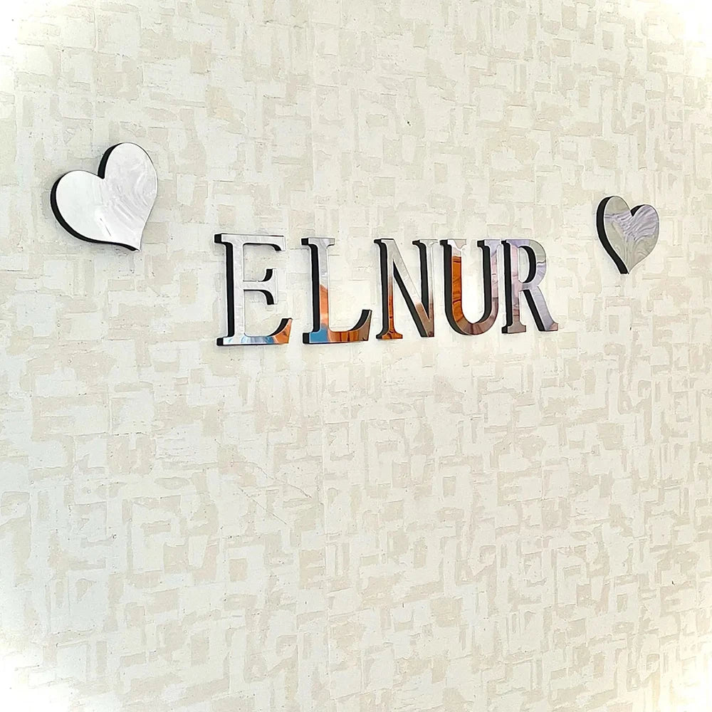 Stickers 3D Lettres pour inscription murale