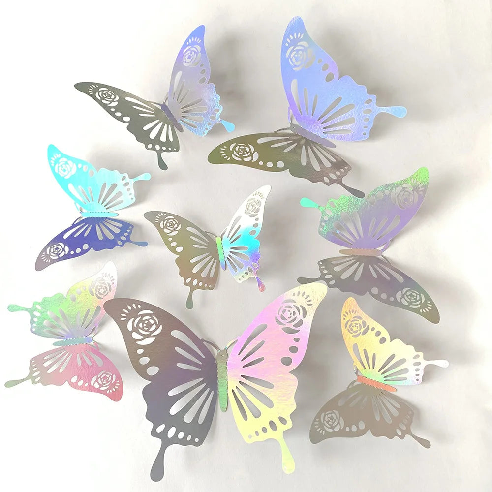 Sticker Papillon Déco 3D - Lot 12 pièces