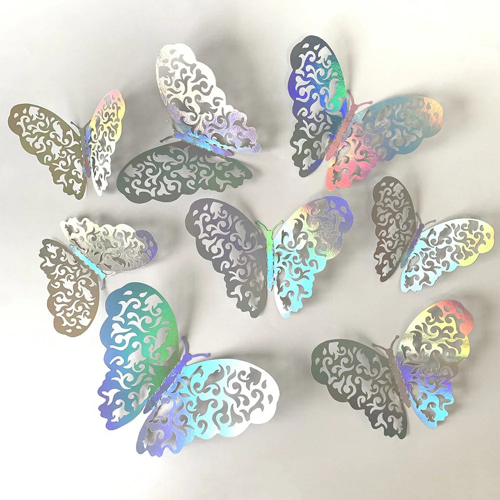 Sticker Papillon Déco 3D - Lot 12 pièces