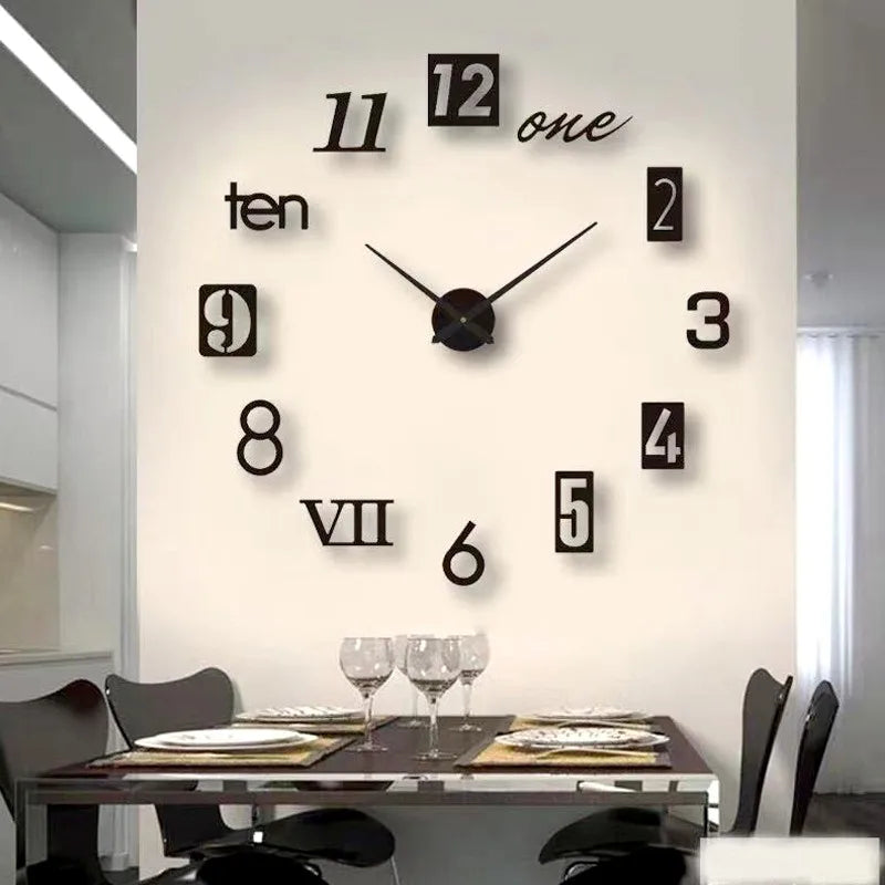 Horloge murale 3D Stickers