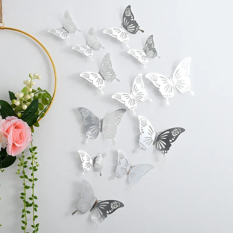 Sticker Papillon Déco 3D - Lot 12 pièces